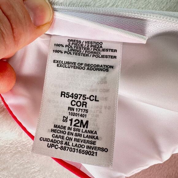 BONNIE BABY‎ Infant Girls Dressy Pink Polka Dot Jacket & Dress Set Formal 12M - Picture 4 of 16